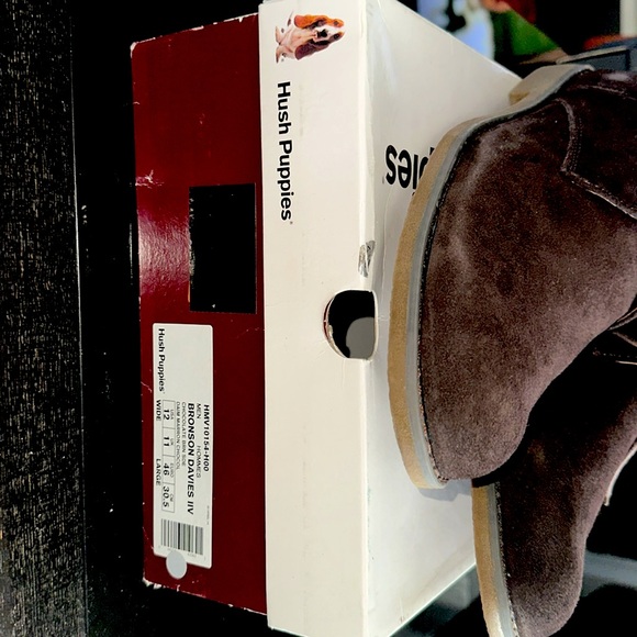 Men’s Rare *Never Worn* Authentic Chocolate Brown Suede Hush Puppies US12 Wide - Picture 6 of 6